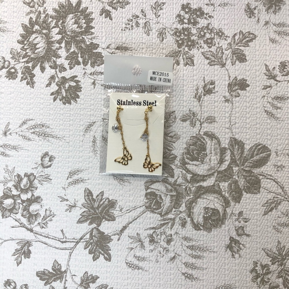 Butterfly earrings - Picture 2 of 3